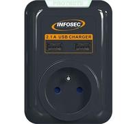 INFOSEC UPS SYSTEM Unité de distribution secteur S1 USB NEO 230 V 3680 W (3 pôles, 2x USB)
