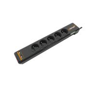 Infosec S5 USB NEO Noir 5 sortie(s) CA 230 V 1,5 m