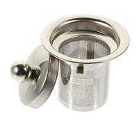 Infuseur à Thé de Remplacement 1 Pièce en Acier Inoxydable Couvercle | Maille Filtrante Usage Maison et Salon de Thé Trous Répartis Uniformément Finition Argentée