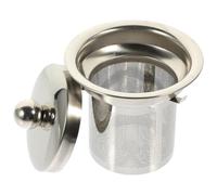 Infuseur à Thé en Acier Inoxydable Couvercle pour Théière | Filtre de Rechange, Format Compact et Pratique, Usage Maison ou Restaurant, Finition Argentée Simple