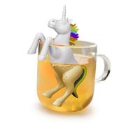 Infuseur À Thé En Forme D'une Licorne Blanc, 100% Silicone, Pour Accrocher Dans Un Verre Ou Une Tasse, Emballage Cadeau.