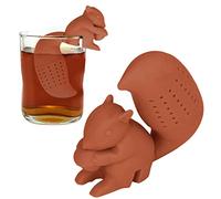 Infuseur à Thé en Silicone de Qualité Alimentaire en Forme d'Écureuil Mignon Résistant à la Chaleur Jusqu'à 250 ℃ pour Infuser le Thé et le Café en Vrac (Brun) Final Selling Points: