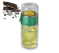 Infuseur À Thé En Verre À Double Paroi, Tasse À Thé Portable Avec Séparation De L'eau Et DuThé, Double Paroi En Verre Résistant Aux Hautes Températures, Bouteille Infuseur ÀThé Pour Le Bureau Et