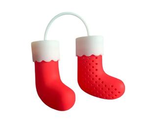 Infuseur à Thé Feuilles en Vrac Passoire Réutilisable en Silicone Outil | Filtre Feuilles en Vrac Forme Chaussette de Noël Pour Théière Tasse Mug Chambre d'Maison Après-Midi Hommes Femmes