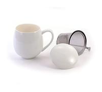 Infuseur à thé McEntee [350 ml] Tasse à thé avec couvercle et passoire à thé en acier inoxydable Tea-for-One Ensemble parfait pour le bureau et la maison - Parfait avec les thés McEntee.