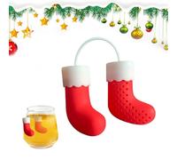Infuseur à thé réutilisable en fine avec motif de Noël, filtre à feuilles en vrac en silicone pour les amateurs de thé, durable, facile à , accessoire de cuisine, cadeau, 22 x 5,5 x 2,5