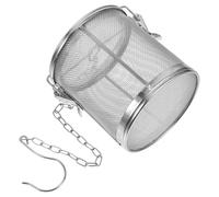 Infuseur de Cuisson en Acier Inoxydable, Filtre D’assaisonnement | Soupe et Bouillon, Maille Fine, Grosse Capacité, Argenté, Facile à Nettoyer, Usage Répété