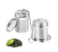 Infuseur Thé 2 Pcs Filtre à Thé Inox Boule à Thé en Maille Assaisonnement Épices Inox avec Chaîne pour Mug/Tasse/Théière/Verre