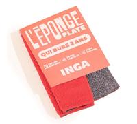 INGA - 2 Éponges Plates Qui durent 1 an - Réutilisable Lavable | Rouge - Ultra-Efficace - Garantie 1 An - Passe Partout - Zéro rayures - Lavage Machine - Fabriqué en Europe