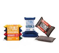 INGA - 8 Éponges Lavables: 4 Grattante + 2 Salle de Bain + 2 Poêle Plaque