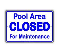 Inga Plaque en tôle avec inscription « Closed For Maintenance » pour la sécurité - 20,3 x 30,5 cm
