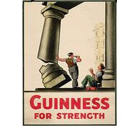 Inga Plaque murale en métal « Guinness For Strength » - 20,3 x 30,5 cm
