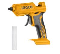 INGCO 20V Lithium-Ion Pistolet à colle sans fil,batterie et chargeur non inclus,3 bâtons de colle (corps uniquement) CGGLI2001