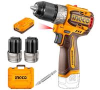 Ingco Cdli16682 Perceuse-visseuse sans fil 16 V 60 Nm Brushless avec 2 batteries dans mallette