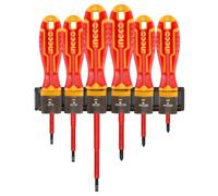 INGCO Coffret 6 Tournevis Isolés 1000V - Certification VDE, Structure Aluminium Renforcée, Isolation Testée - Tournevis Électricien Haute Tension Professionnel