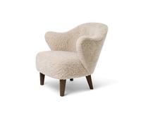 Ingeborg Fauteuil Chêne Teinté foncé/Peau de Mouton Moonlight
