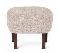 Audo Copenhagen Pouf Ingeborg Peau de mouton Sahara-pieds chêne fumé