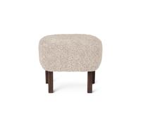 Ingeborg Ottoman Chêne Teinté foncé/Peau de Mouton Clair de Lune