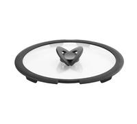 Lagostina Couvercle en Verre Ingenio pour Induction, Noir/Transparent, 24 cm