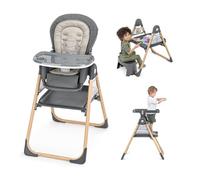 Ingenuity, Chaise Haute Pliable Proper Positioner Create Up! - Centre d'Activités Convertible et Tour d'Apprentissage, 9 Modes d'Utilisation, Poches de Rangement, Wesley, 0 Mois à 5 Ans