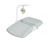 Ingenuity, Day & Night Table à Langer Sylvi - Avec Veilleuse à Lumière Rouge pour un Meilleur Sommeil, Nettoyage Facile, 0 Mois+