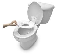 Ingenuity: ity by Ingenuity Siège de toilette Flip & Sit (blanc) - Facile à installer et à enlever - Siège d'apprentissage de la propreté qui se fixe au siège de toilette pour adulte