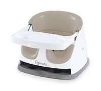 Ingenuity, Rehausseur de Chaise 2en1 pour Bébé et Enfants, Siège Evolutif, Harnais de Sécurité à 3 Points, Plateau Amovible, sons BPA, Portable et Facile à Nettoyer, Beige, 6-36 Mois