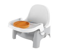 Ingenuity, Sige d'apprentissage repas, assiette Twist & Dine, rhausseur, pour les enfants de 6 mois 3 ans - orange et bleu ardoise