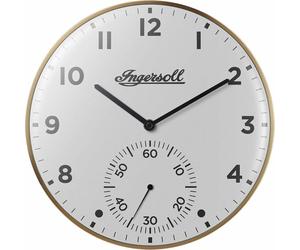 Ingersoll IC003GW Horloge murale avec petite seconde au look rétro 30 cm