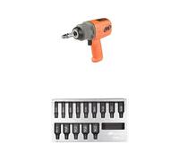 Ingersoll-Rand 2236QTIMAX-O DXS2 hocs Pneumatique, Silencieuse, 2034 Nm, Carter Titane, Bague de Friction, Orange, 14 pièces DXS2 hexagonales Deep SAE impérial Douille à choc Jeu