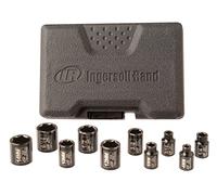 Ingersoll Rand SK2C10N - Jeu de douilles 1/4« (3/16 », 1/4«, 3/8 », 1/2«, 9/16 », 4, 6, 9, 12, 14 mm), Kit de douilles longues pour l'automobile