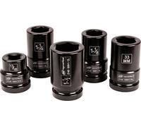 Ingersoll Rand Sk8 C5tn 2,5 cm Drive SAE Deep Truck Service Impact Socket Set (5 pièces)