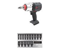 Ingersoll-Rand W7153 DXS2 hocs Sans Fil 20V, 2170 Nm, Bague de Friction, Outil Nu avec DXS2 Deep métrique Douille à choc Jeu, 15 pièces, acier au chrome-molybdène, Hex Drive