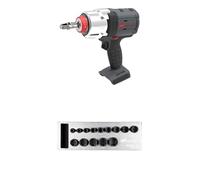 Ingersoll-Rand W7153 DXS2 hocs Sans Fil 20V, 2170 Nm, Bague de Friction, Outil Nu avec DXS2 hexagonales SAE impérial Douille à choc Jeu, 14 pièces, acier au chrome-molybdène