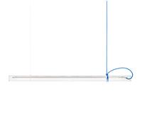 Ingo Maurer Tubular Pendelleuchte, blanc, câble bleu