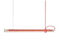 Ingo Maurer Tubular Pendelleuchte, rouge, câble rouge