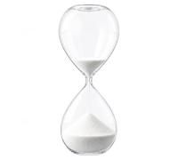 Ingrosso e Risparmio Bonbonnière de mariage, 1 sablier décoratif en verre avec sable de couleur blanc, minuterie, minuterie, communion, confirmation, anniversaire, idée cadeau, maison, bureau (6 cm
