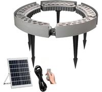 ININOSNP Luminaires solaires pour Arbres Anneau Lumineux LED à énergie Solaire, idéal for décorer Les Jardins, Les Cours et Les patios.(Cool White,5 Packs)