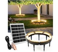 ININOSNP Luminaires solaires pour Arbres Lampes solaires d'extérieur en Forme de Palmier, adaptées aux Maisons extérieures, aux Jardins et aux Arbres paysagers.(Warm White,7 Packs)