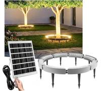 ININOSNP Luminaires solaires pour Arbres Lampes solaires d'extérieur en Forme de Palmier, adaptées aux Maisons extérieures, aux Jardins et aux Arbres paysagers.(Giallo,8 Packs)