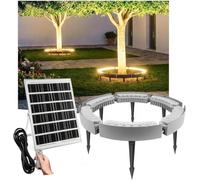 ININOSNP Luminaires solaires pour Arbres Lampes solaires d'extérieur en Forme de Palmier, adaptées aux Maisons extérieures, aux Jardins et aux Arbres paysagers.(Giallo,6 Packs)