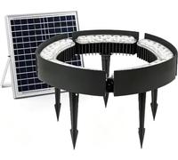 ININOSNP Luminaires solaires pour Arbres l'arbre Solaire d'anneau de Palmier de LED Allume l'éclairage de Paysage for Le Jardin de clôture de Cour(Rosso,5 Packs)