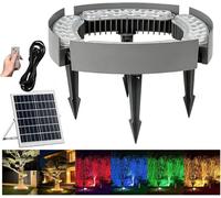 ININOSNP Luminaires solaires pour Arbres Lumières d'arbre annulaire en Forme de Palmier, parfaites for Les Plantes, Les patios et Les décorations de fête(Blu,4 Packs)