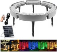 ININOSNP Luminaires solaires pour Arbres Lumières d'arbre annulaire en Forme de Palmier, parfaites for Les Plantes, Les patios et Les décorations de fête(Green,6 Packs)