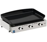 Eno Plancha gaz Initial 65 3 brûleurs 5000 W plaque fonte châssis inox