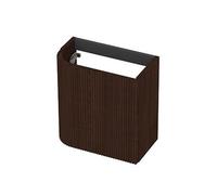 INK Concept R Meuble sous-lavabo pour lave-mains - 40x22x40cm - 1 porte - ouverture à droite - angle arrondi - fraisé - placage - shadow veneer 1256062