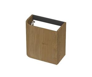 INK Concept R Meuble sous-lavabo pour lave-mains - 40x22x40cm - 1 porte - ouverture à droite - angle arrondi - placage - light veneer 1256041