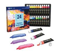 INK LAB Peinture Acrylique 24x12ml non toxique pour Toile Bois