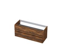 Ink meuble sous-vasque 120x52x45cm 2 tiroirs sans poignée cadre tournant en bois 1257157