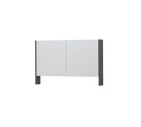Ink spk3 armoire de toilette avec double portes en miroir, 2 portes avec étagère ouverte et prise de courant/interrupteur 1110275